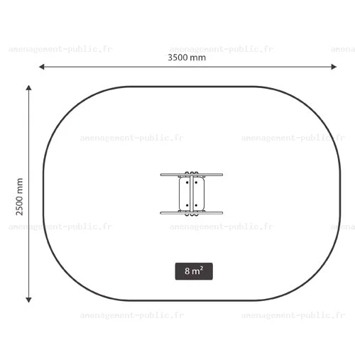 Jeu à bascule Staturus pour aires de jeux
